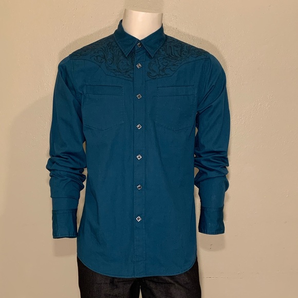 G by Guess Men’s Embroidered Design Dress shirt - Picture 1 of 5